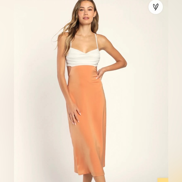 Lulus Dresses & Skirts - Orange and white lulus dress